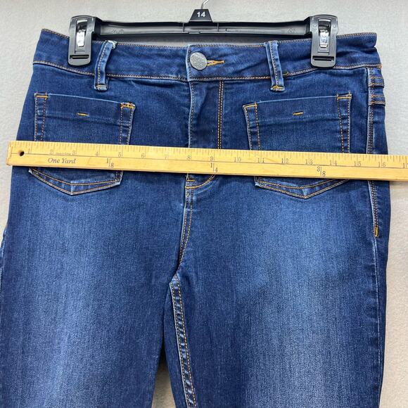 Free People Jeans Women's 28 (6) Blue Skinny Ankle Patch Pocket Preppy Normcore - Picture 3 of 14